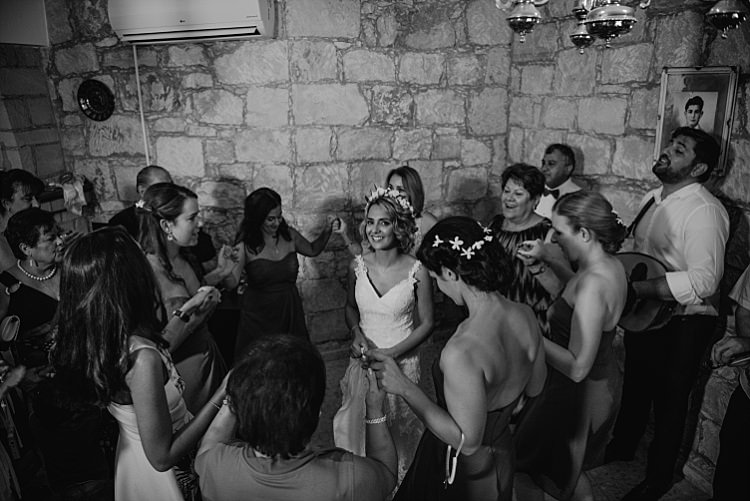 Bride Stella York Lace Gown Flower Crown Family Beautiful Traditional Greek Destination Wedding in Cyprus http://www.jonnybarratt.com/