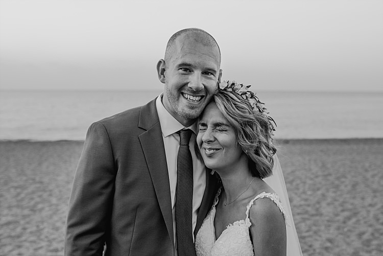 Bride Stella York Lace Gown Flower Crown Veil Groom Smiles Beautiful Traditional Greek Destination Wedding in Cyprus http://www.jonnybarratt.com/