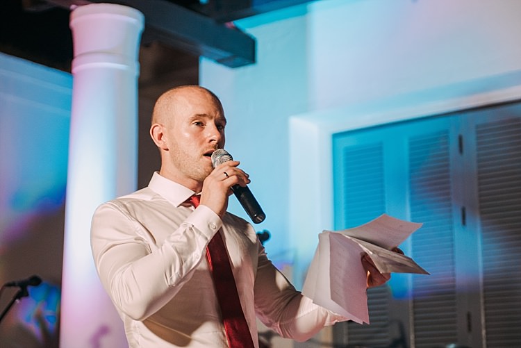 Groom Red Tie Speech Reception Beautiful Traditional Greek Destination Wedding in Cyprus http://www.jonnybarratt.com/
