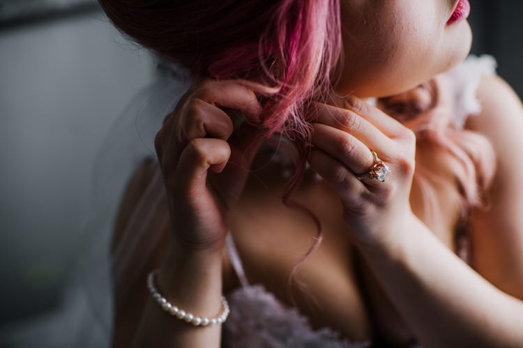 Bride Preparations Engagement Ring Pearls Opulent Pink Gold Victorian Wedding in Seattle http://www.barrieannephotography.com/