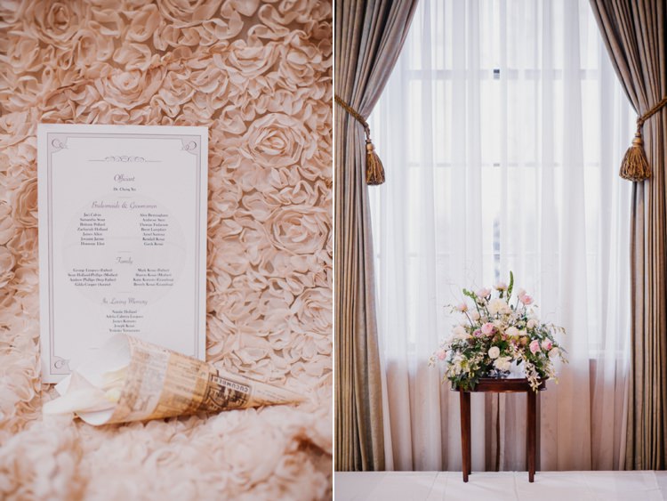 Stationery Blush Flowers Opulent Pink Gold Victorian Wedding in Seattle http://www.barrieannephotography.com/