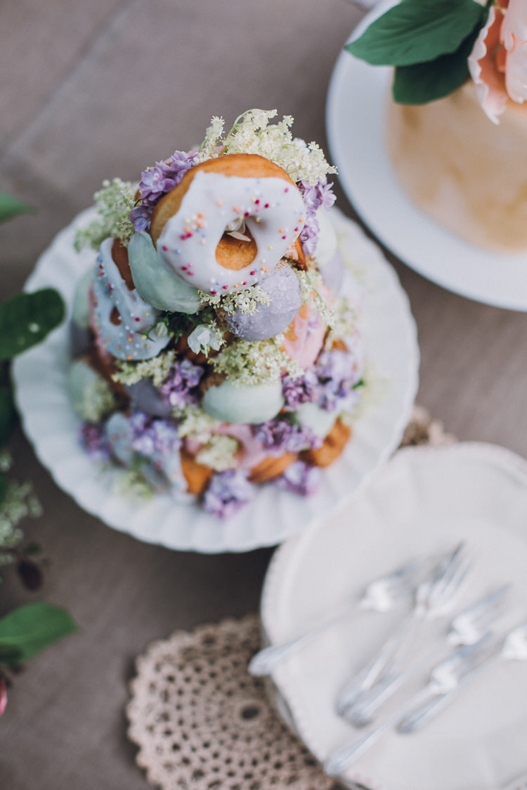 Donut Tower Cake Soft Natural Woodland Wedding Ideas http://www.matthoranphotography.com/