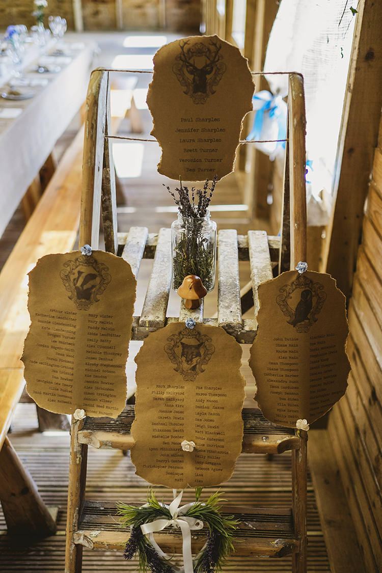 LAdder Seating Plan Table Chart Fun Music Rustic Barn Wedding http://www.yorkplacestudios.co.uk/