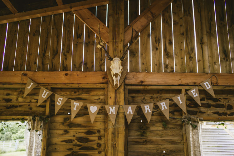 Hessian Bunting Fun Music Rustic Barn Wedding http://www.yorkplacestudios.co.uk/