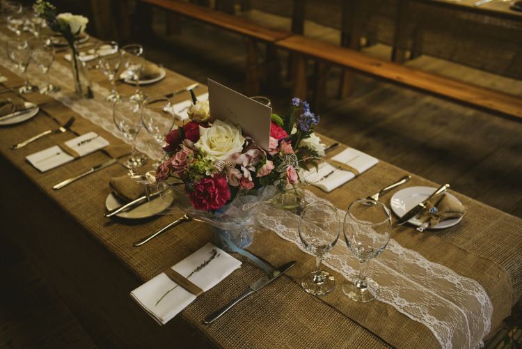 Lace Hessian Table Runner Cloths Decor Fun Music Rustic Barn Wedding http://www.yorkplacestudios.co.uk/
