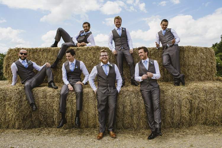 Waistcoats Groom Groomsmen Fun Music Rustic Barn Wedding http://www.yorkplacestudios.co.uk/