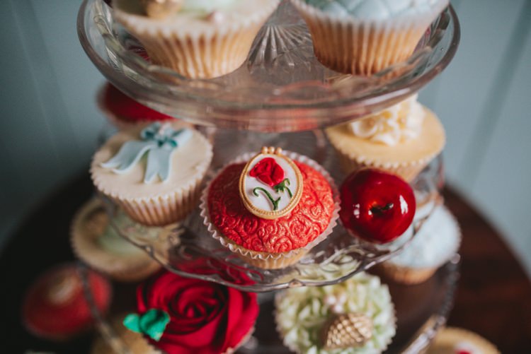Snow White Rose Cup Cakes Magical Fairytale Disney Wedding Ideas http://www.beckyryanphotography.co.uk/