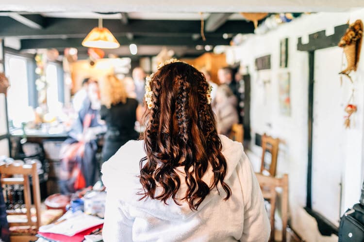 Braid Plait Curls Waves Hair Bride Bridal Natural Rustic Yellow Wedding http://www.edbrownphotography.co.uk/