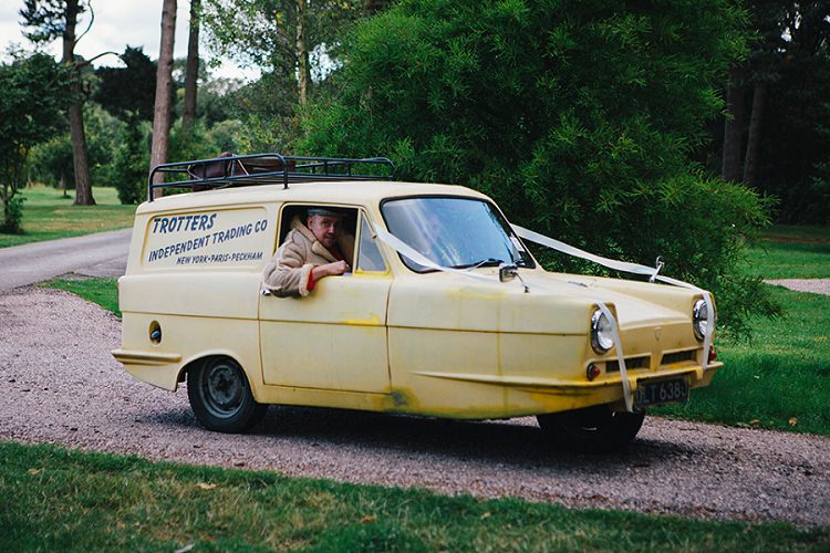 Trotters Wedding Car Only Fools and Horses Rustic Woodland Floral Wedding http://kellyjphotography.co.uk/