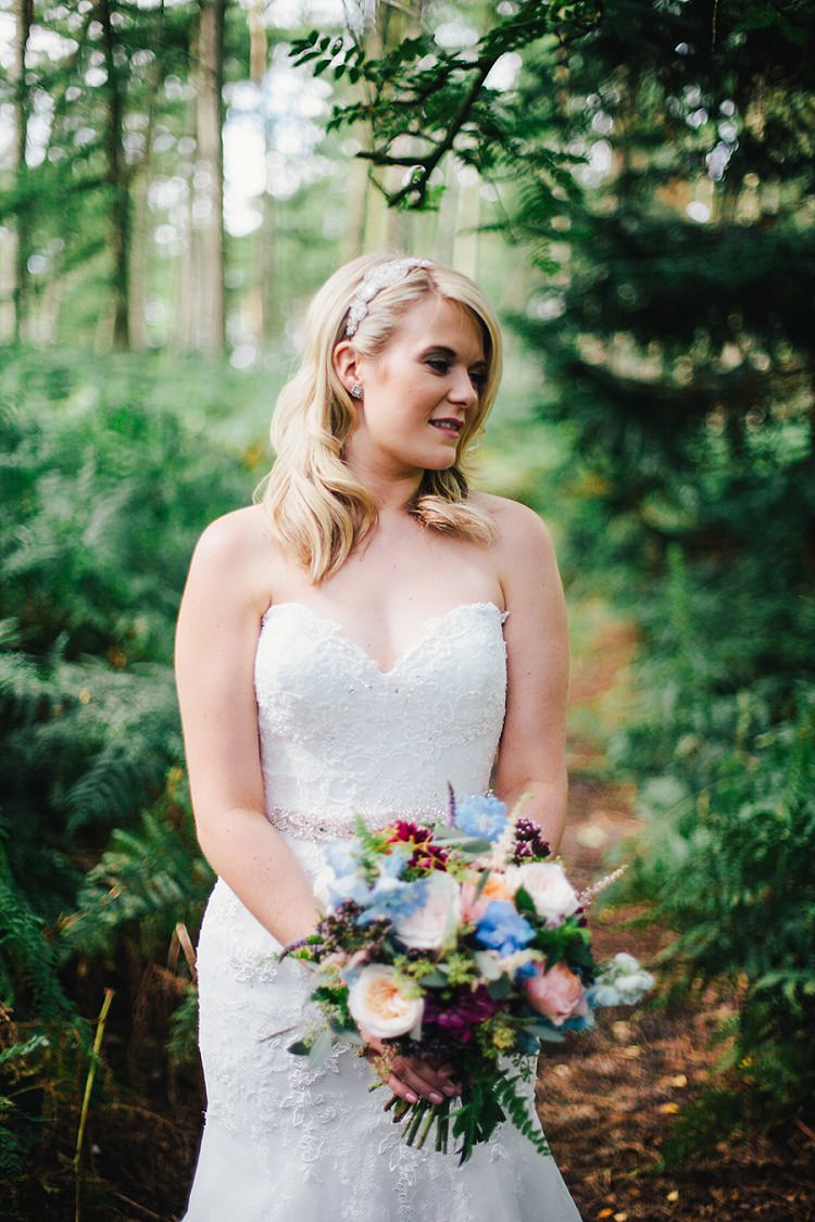 Ronald Joyce Dress Bride Bridal Gown Strapless Lace Rustic Woodland Floral Wedding http://kellyjphotography.co.uk/