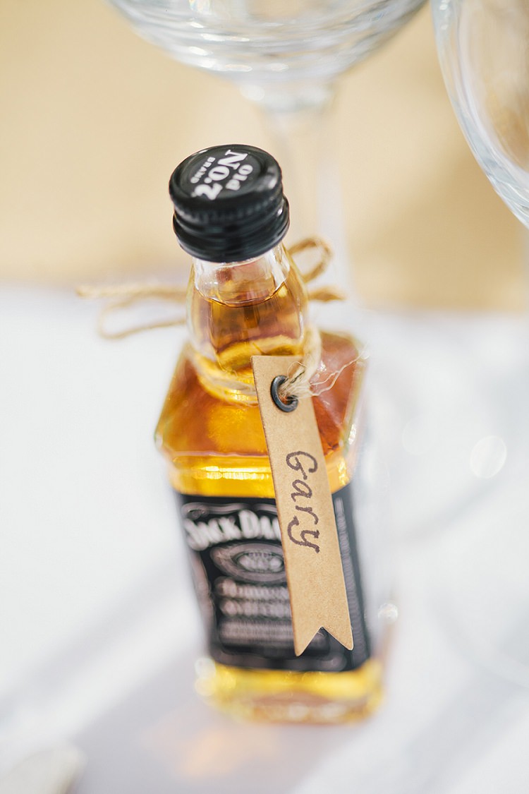 Mini Drink Bottle Favours Rustic Woodland Floral Wedding http://kellyjphotography.co.uk/