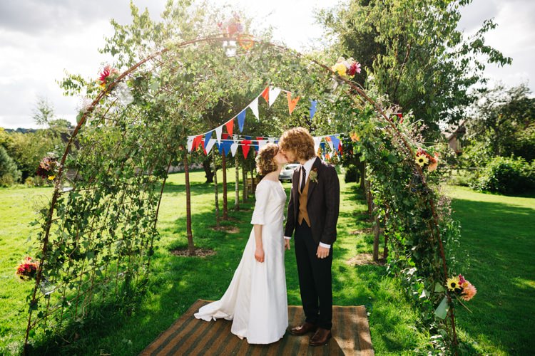 Flower Arch Gardens Vintage Home Made Farm Wedding http://www.honeyandthemoonphotography.co.uk/