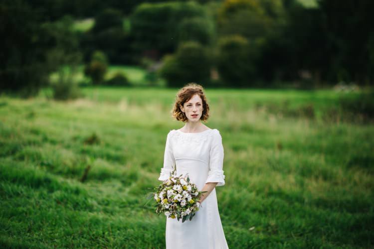1960s Dress Bride Bridal Gown Vintage Home Made Farm Wedding http://www.honeyandthemoonphotography.co.uk/