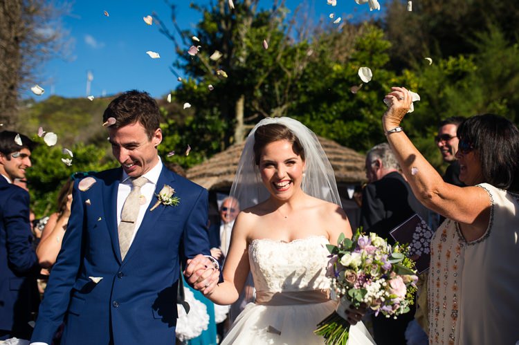 Confetti Throw Beautiful Cliffside Floral Wedding http://karibellamy.com/