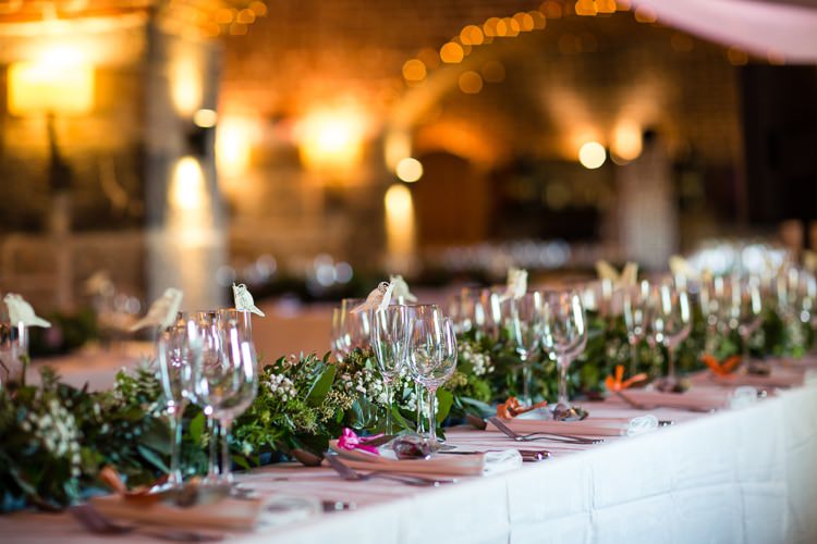 Foliage Greenery Table Runner Decor Beautiful Cliffside Floral Wedding http://karibellamy.com/