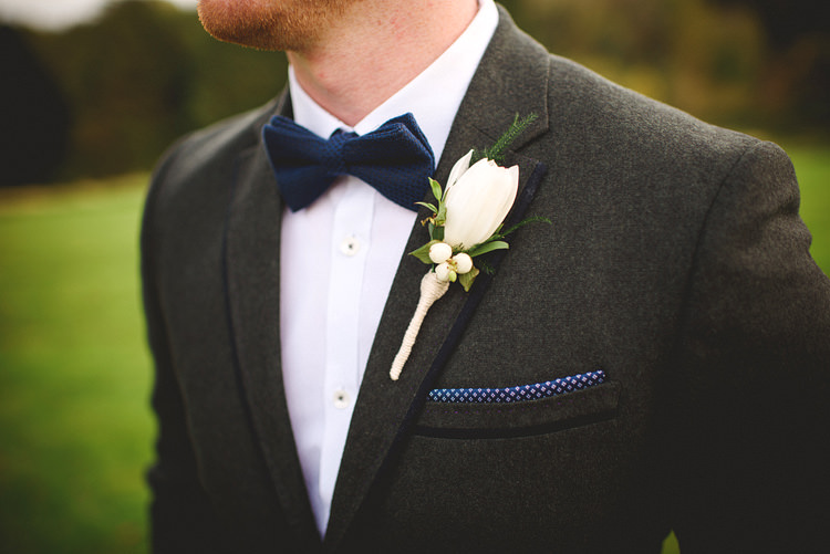 Bow Tie Groom Intimate Outdoor Farmhouse Wedding http://www.abiriley.co.uk/