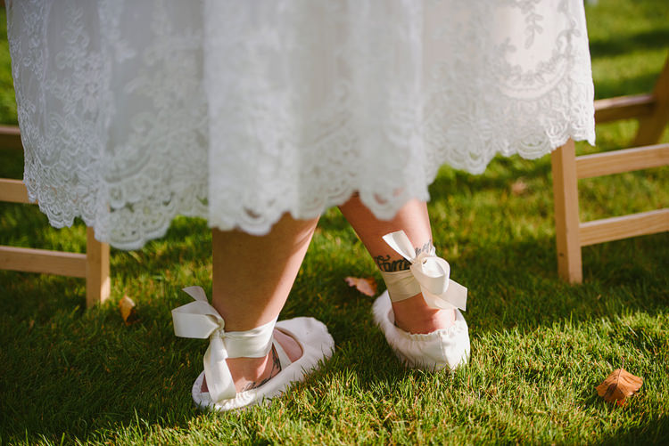 Ballet Shoes Pumps Bride Bridal Intimate Outdoor Farmhouse Wedding http://www.abiriley.co.uk/
