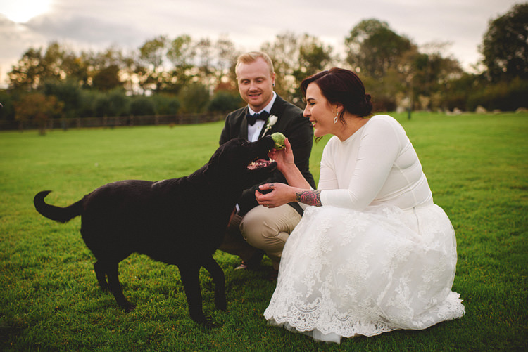 Pet Dog Intimate Outdoor Farmhouse Wedding http://www.abiriley.co.uk/