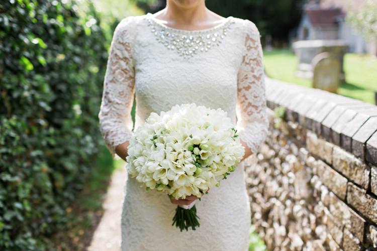 Freesia White Bouquet Flowers Bride Bridal Summer Relaxed Budget Friendly Village Hall Wedding http://www.lisadawn.co.uk/