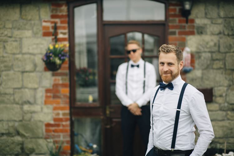 Bow Ties Braces Groomsmen Wild Flowers Outdoors Heartfelt DIY Wedding http://www.mattandesther.co.uk/