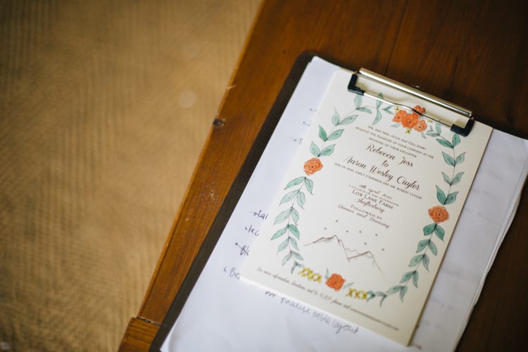 Illustrated Watercolour Stationery Wild Flowers Outdoors Heartfelt DIY Wedding http://www.mattandesther.co.uk/