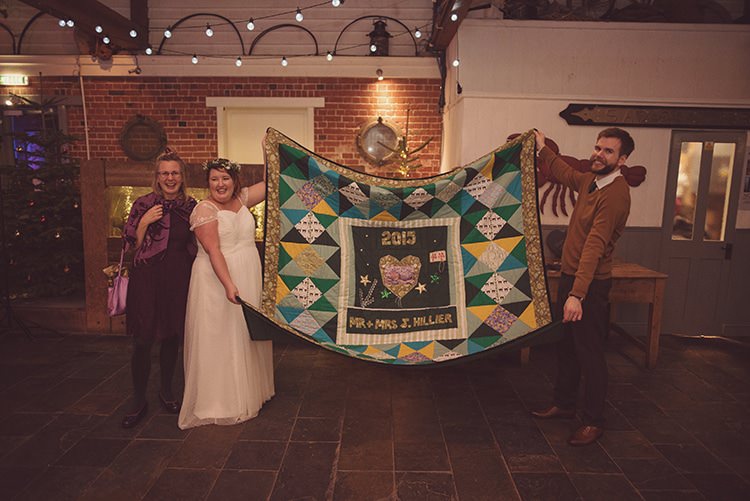 Quilt Gift Present Rustic Folksy Winter Wedding http://www.rebeccadouglas.co.uk/