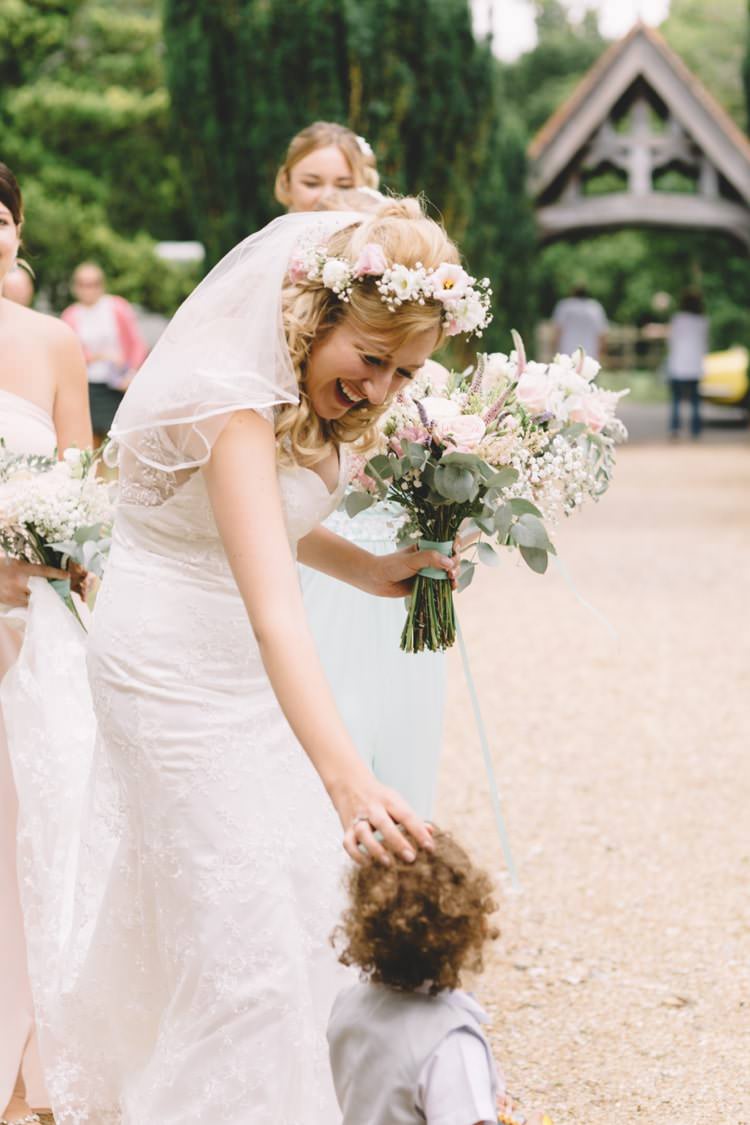 Flower Crown Bride Bridal Flowers Summer Pink Pastel Boho Beer Festival Wedding http://www.emilysteve.com/