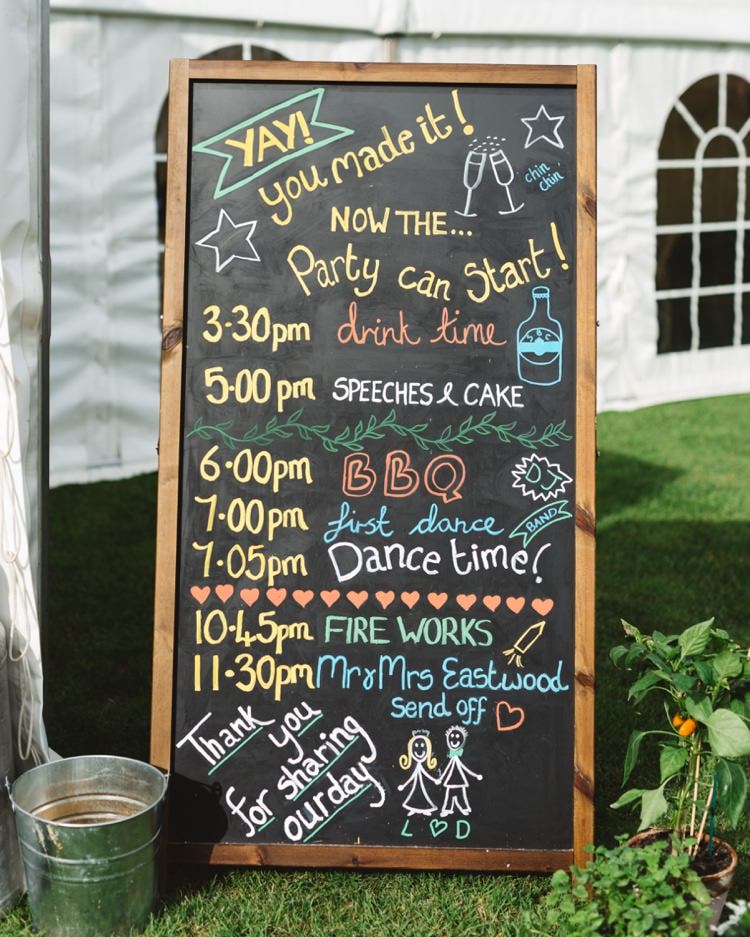 Black Chalk Board Sign Order Day Boho Beer Festival Wedding http://www.emilysteve.com/