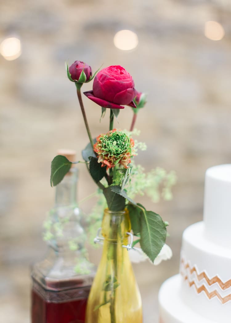 Bottle Flowers Spring Colourful Festival Wedding Ideas http://www.sungblue.com/