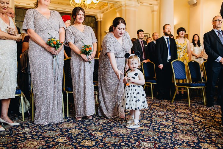 Panda Flower Girl Creative Warehouse Eclectic Wedding http://sarahbethphoto.co.uk/