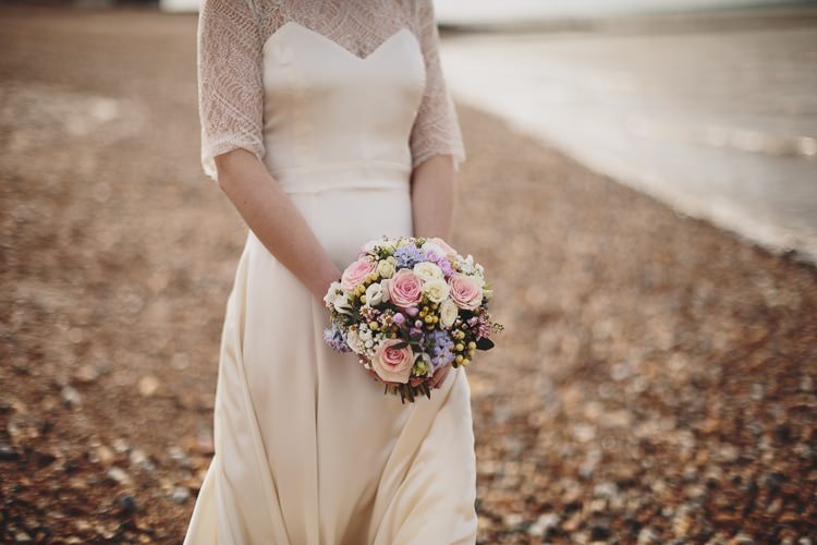 Bouquet Flowers Punk Pruple Roses Bride Bridal Free Spirited Beautiful Beach Wedding https://www.paulfullerkentphotography.com/