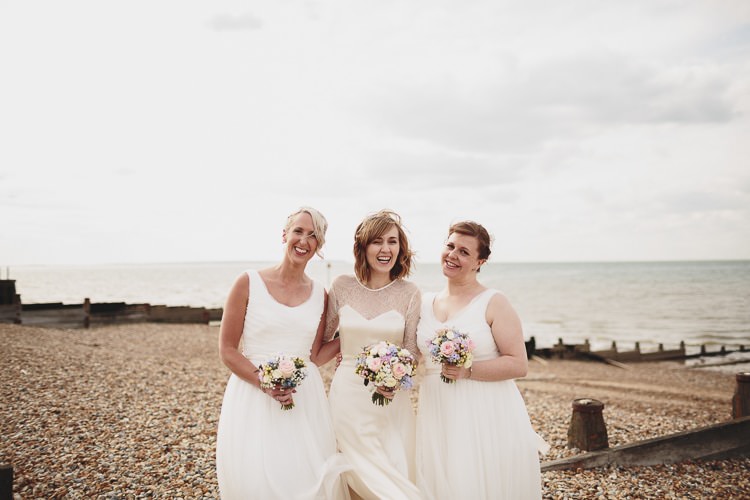 White Bridesmaid Dresses Coast Free Spirited Beautiful Beach Wedding https://www.paulfullerkentphotography.com/
