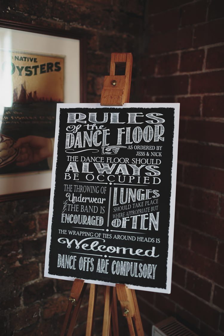 Dancefloor Rules Sign Free Spirited Beautiful Beach Wedding https://www.paulfullerkentphotography.com/