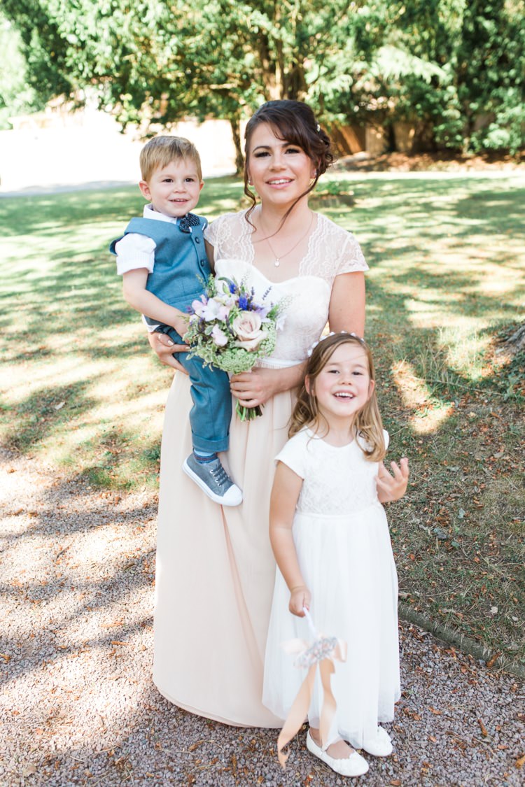 Flower Girl Page Boy Bridesmaid Blush Bow Tie Dresses Fresh Pretty Humanist Wedding http://summerlilystudio.com/