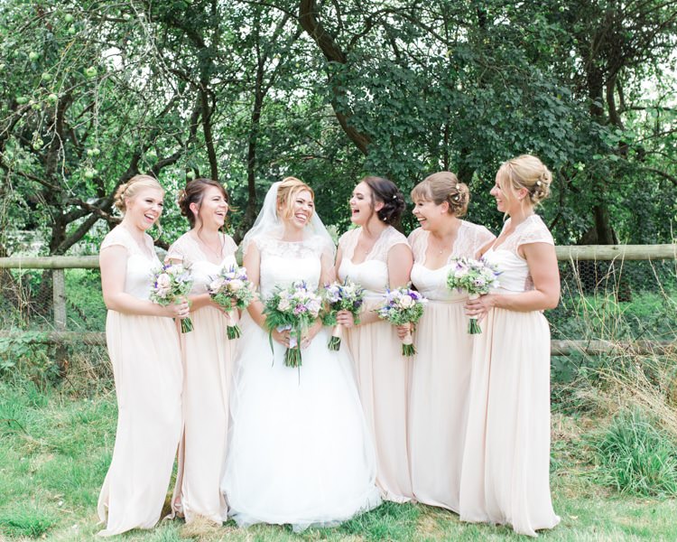 Long Blush Peach Briedsmaid Dresses Fresh Pretty Humanist Wedding http://summerlilystudio.com/
