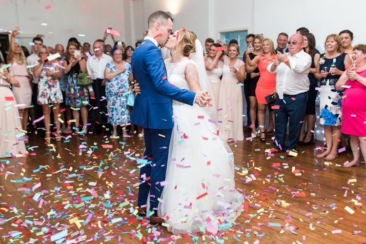 Confetti Cannon Dance Fresh Pretty Humanist Wedding http://summerlilystudio.com/