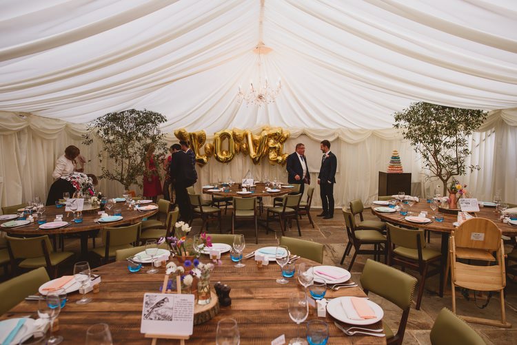 Marquee Giant Gold Love Balloons Crafty Botanical Natural Wedding http://www.jacksonandcophotography.com/