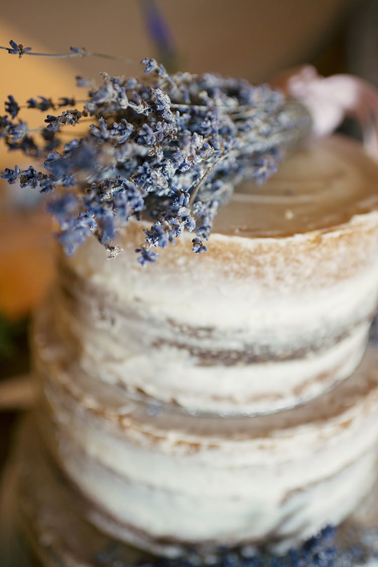 Naked Cake Sponge Layer Lavender Topper Romantic Country Tipi Wedding http://jodiecoolingphotography.com/