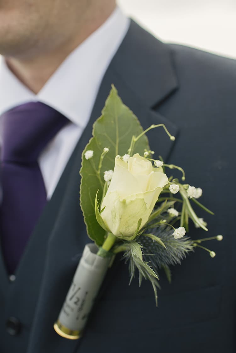 Rose Buttonhole Thistle Groom Romantic Country Tipi Wedding http://jodiecoolingphotography.com/