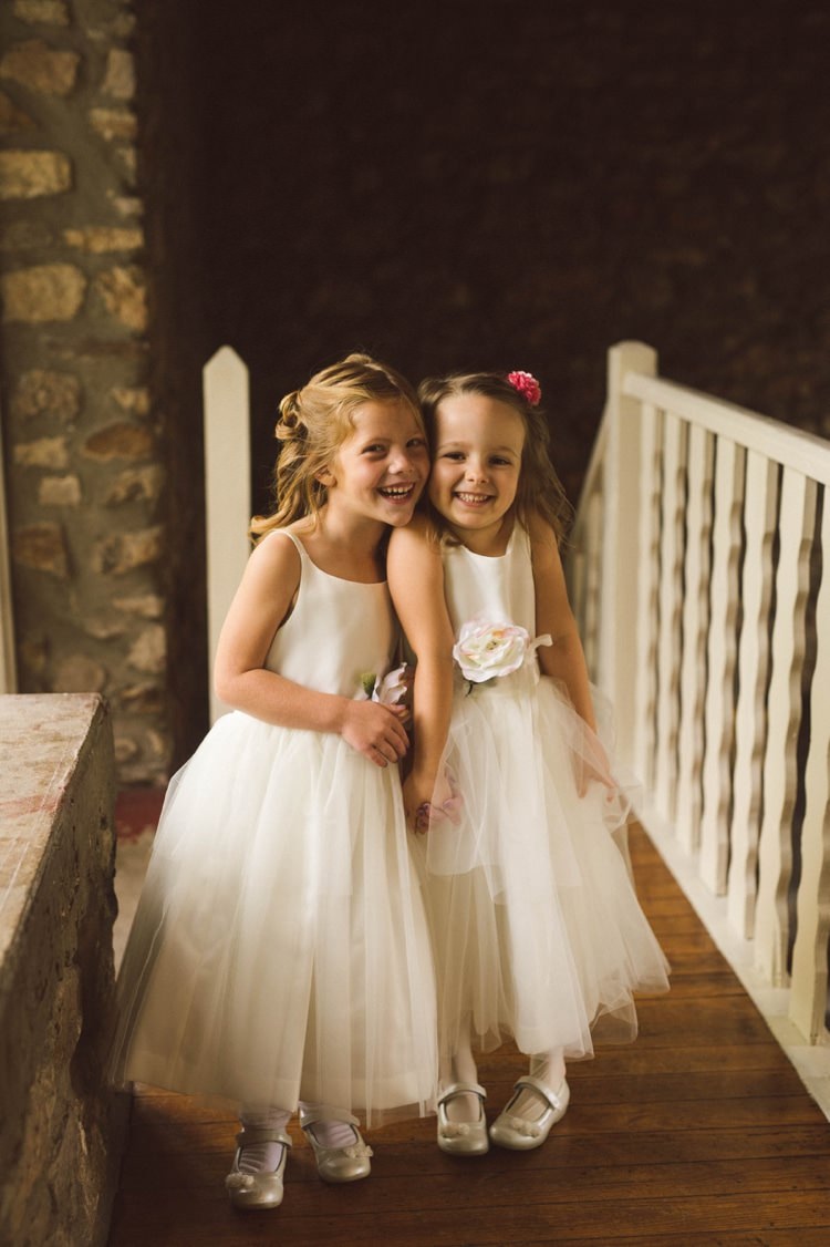 Flower Girls Tulle Dresses Pearl Shoes Cute Hippy Bohemian Outdoorsy Wedding in Pennsylvania http://tylerboye.com/