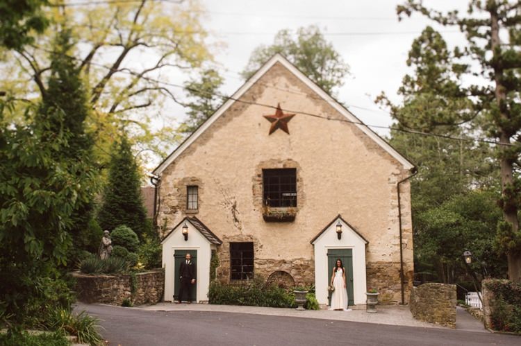 Bride Groom Hedge Estate Outdoors Building Trees Hippy Bohemian Outdoorsy Wedding in Pennsylvania http://tylerboye.com/