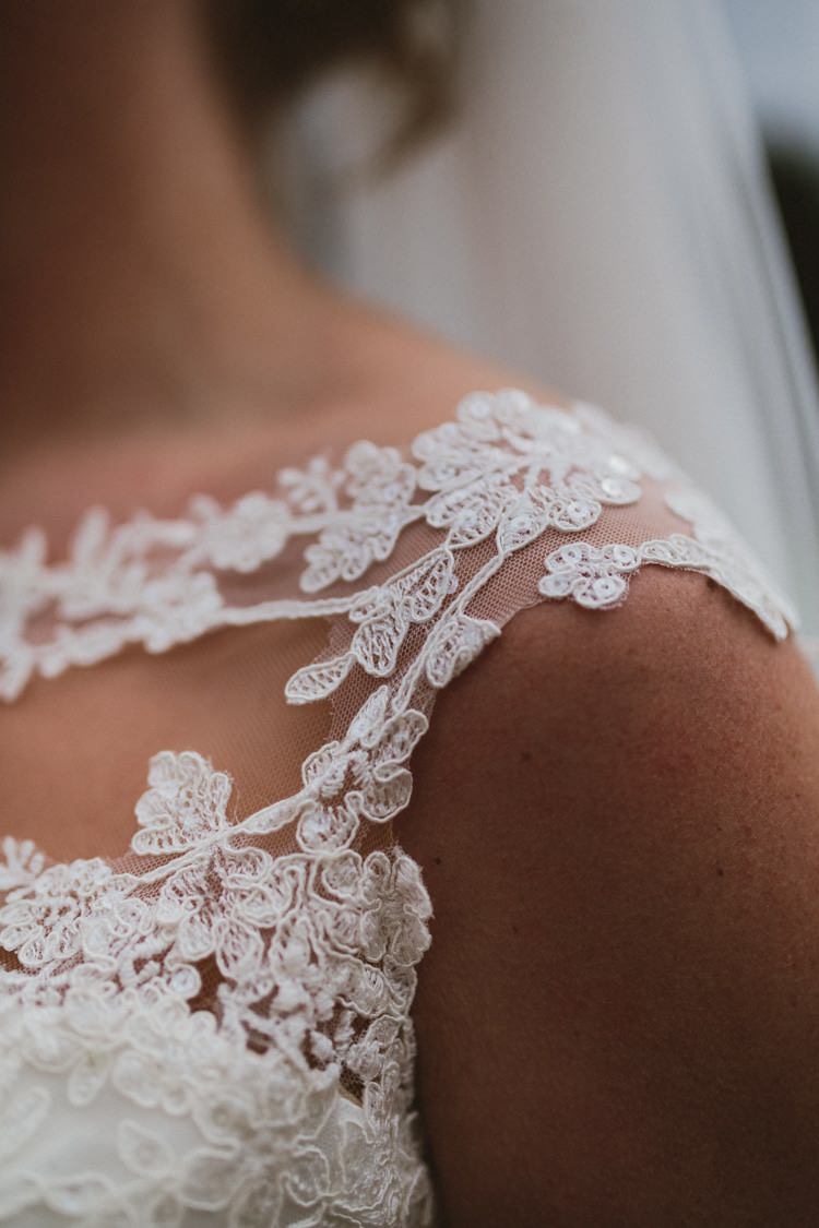 Stella York Lace Straps Gown Sheer Bride Bridal Dress Floral Rustic Country Barn Wedding http://www.allymphotography.com/