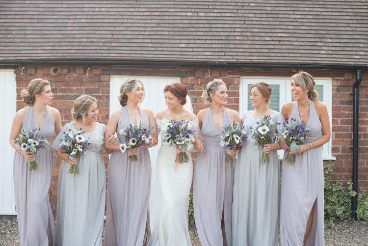 Long Bridesmaid Dresses Copper Dusky Lilac Grey Rustic Barn Wedding http://www.kayleighpope.co.uk/