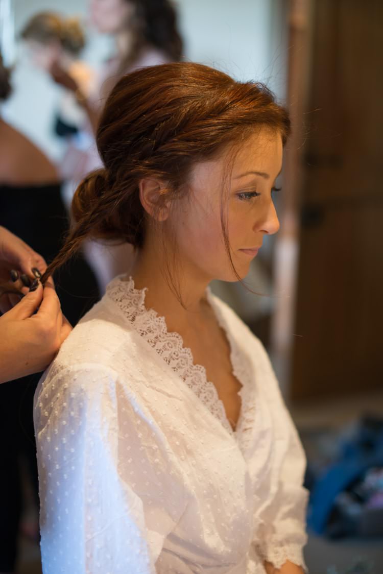 Plait Twist Braid Hair Style Bride Bridal Copper Dusky Lilac Grey Rustic Barn Wedding http://www.kayleighpope.co.uk/