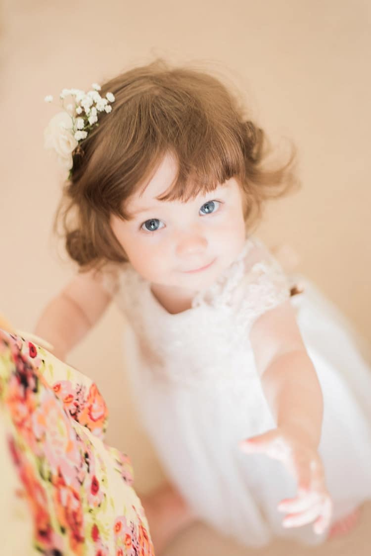 Flower Girl Bridesmaid Toddler Multicoloured DIY Rustic Wedding http://vickylamburn.com/