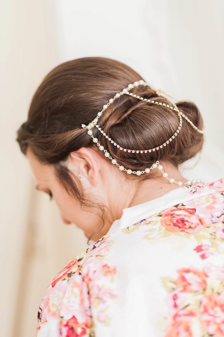 Hair Bride Bridal Twist Up Chain Headdress Accessory Multicoloured DIY Rustic Wedding http://vickylamburn.com/