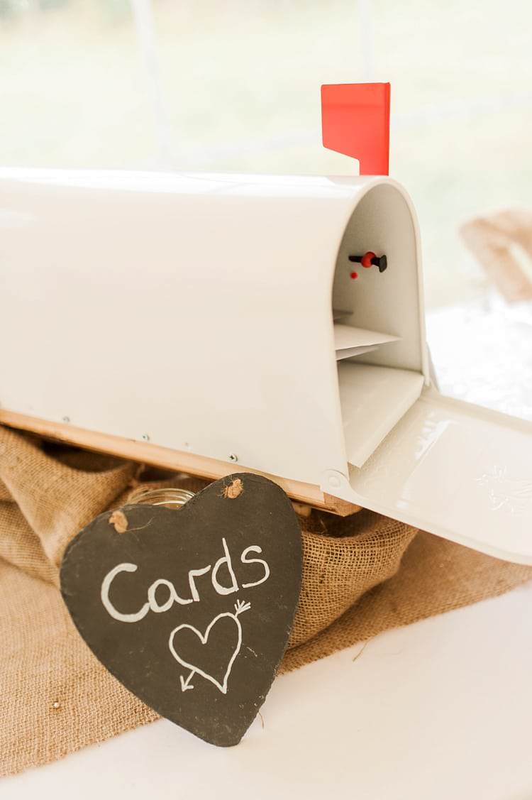 US Mailbox Cards Multicoloured DIY Rustic Wedding http://vickylamburn.com/