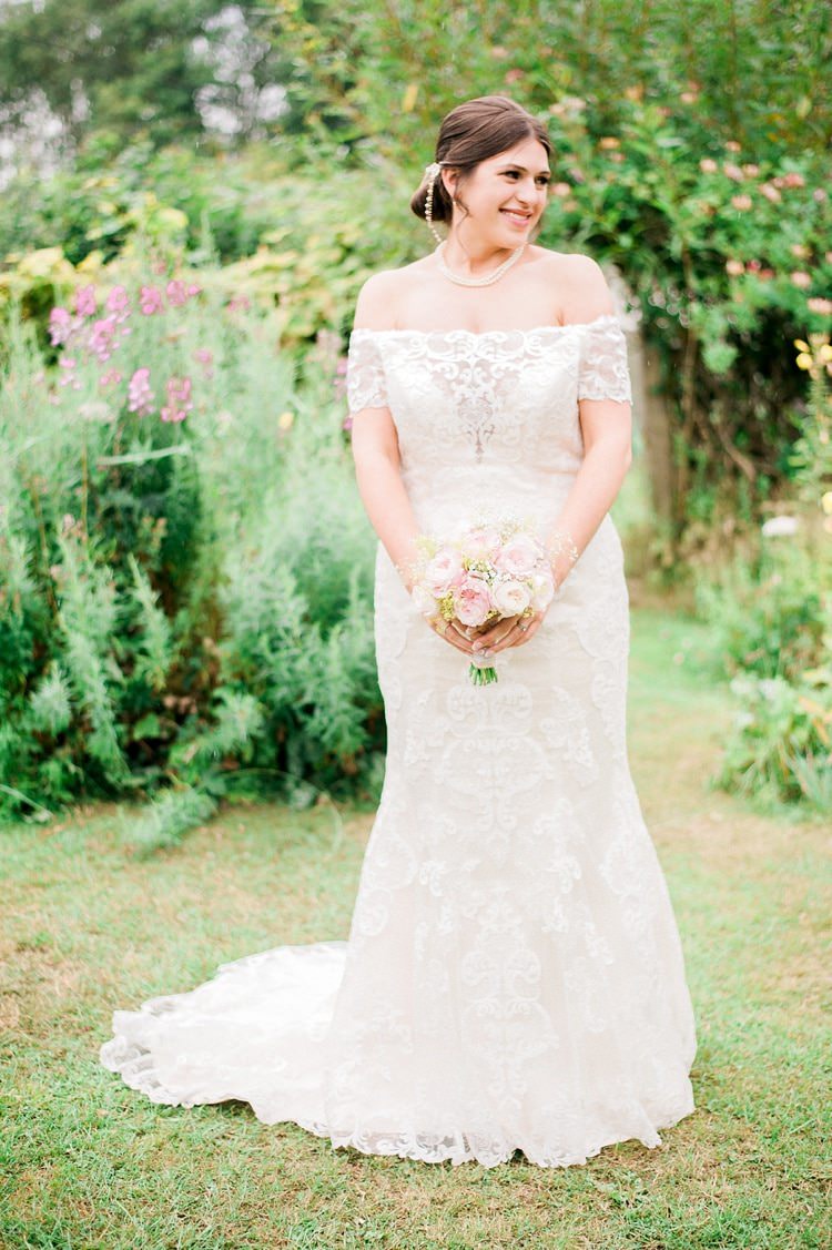 Dakota by Sottero and Midgley Lace Off Shoulder Bardot Dress Gown Bride Bridal Multicoloured DIY Rustic Wedding http://vickylamburn.com/