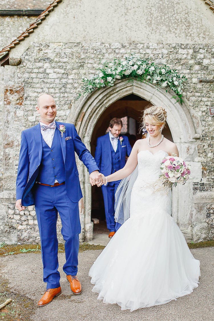 Church Arch Flowers Outdoorsy Nature Pretty Pink Wedding http://whitestagweddings.com/