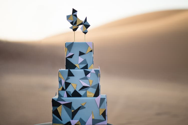 Wedding Cake Grey Yellow Black Pink Modern Shapes Geometric Desert Dubai Wedding Ideas http://weddingphotographerdubai.me/